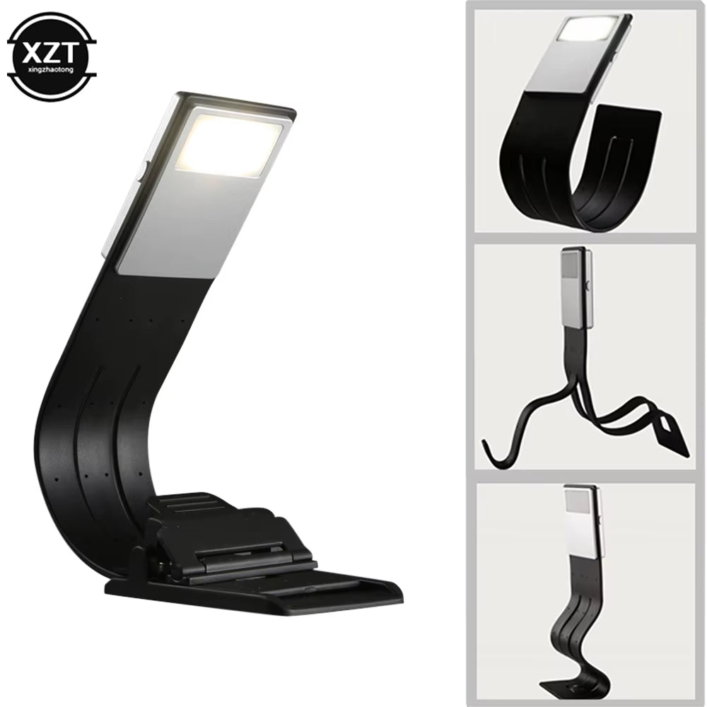 Compact Rechargeable LED Book Light for Reading Anywhere